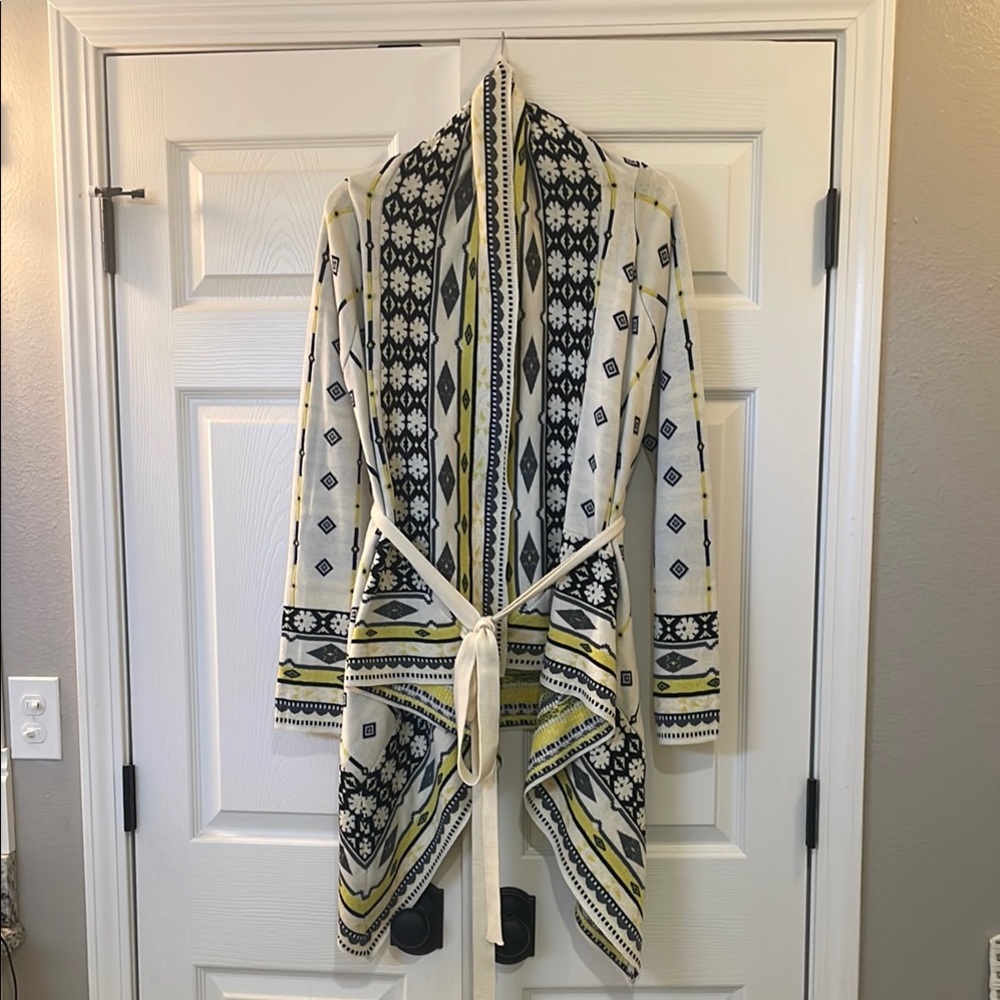 Boho Cream and Black Cardigan by  Freeway